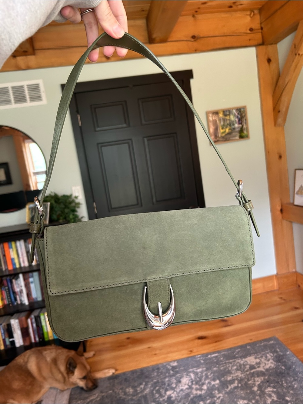 Staud Harlow Bag - Avocado Suede - Picture 6 of 15